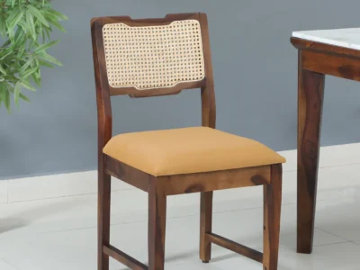 Modern Wooden Chair for Table with Upholstered Seat and Comfort Back