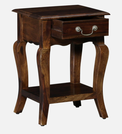 Serenity Bedside Table Sheesham Wood With Drawer By Sarve Furniture - Image 6