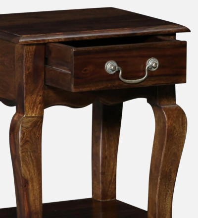 Serenity Bedside Table Sheesham Wood With Drawer By Sarve Furniture - Image 9