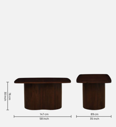 Contemporary Wooden Dining Set with Unique Geometric Leg Design - Image 4