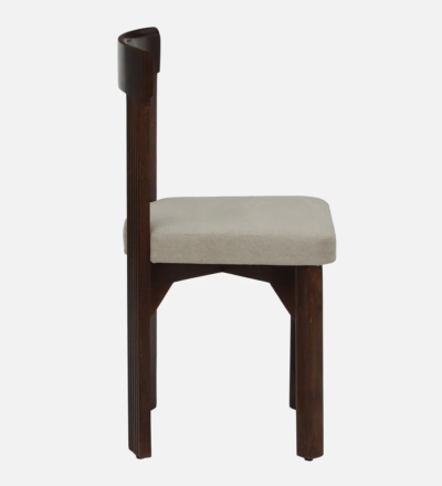 Handcrafted Wooden Dining Chair with Backrest and Sturdy Leg Design (Set of 2) - Image 4