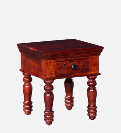 Sleek Sheesham Wood Bedside Table With Drawer By Sarve Furniture - Image 6