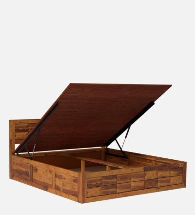 Aristo Sheesham Wood Bed Hydraulic Storage By Sarve Furniture - Image 4