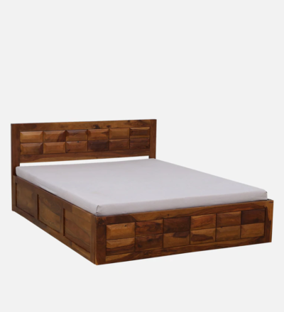 Durable Sheesham Wood Bed with Box Storage By Sarve Furniture - Image 4