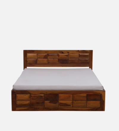 Durable Sheesham Wood Bed with Box Storage By Sarve Furniture - Image 5