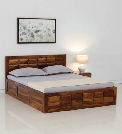 Durable Sheesham wood bed Sheesham wood bed with box storage Sheesham wood bed with storage Sarve Furniture Sheesham wood bed Sheesham wood bed with storage option