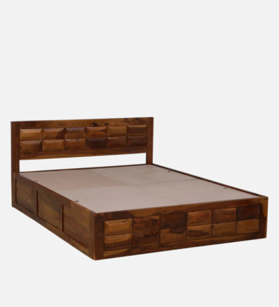 Durable Sheesham Wood Bed with Box Storage By Sarve Furniture - Image 8
