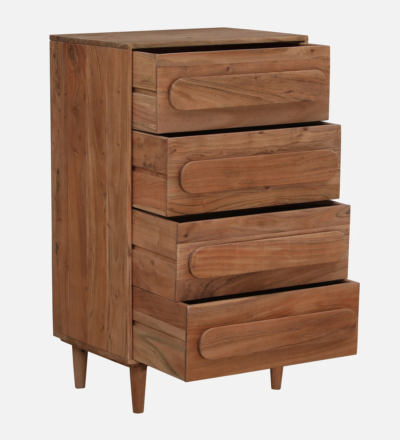 Compact Chest of Drawers with Minimalist Design and Metal Pull Handles - Image 4