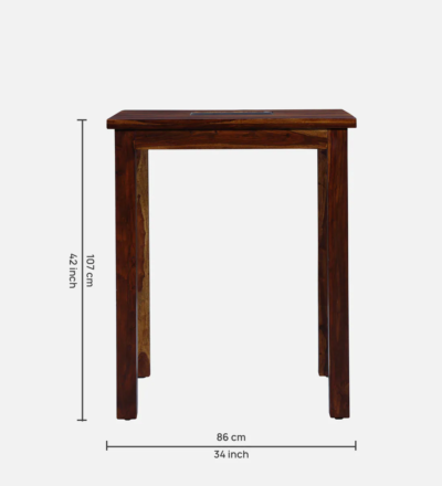 Elegant Bar Table Set with Velvet Chairs and Solid Wood Table - Image 3