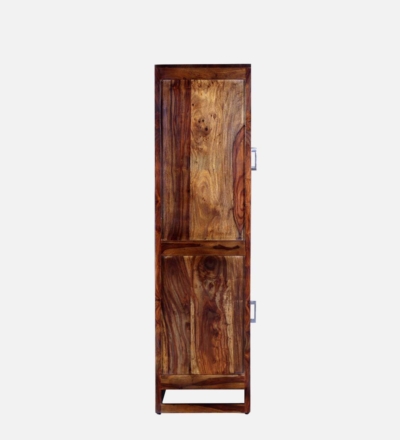 Handmade Sheesham Bookshelf with Rustic Finish and Heavy-Duty Frame - Image 4