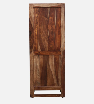 Solid Sheesham Bookshelf with Adjustable Shelves and Decorative Carvings - Image 7