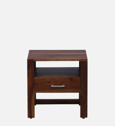 Practical Wooden Bedside Table with Easy Slide Drawer and Display Shelf - Image 7