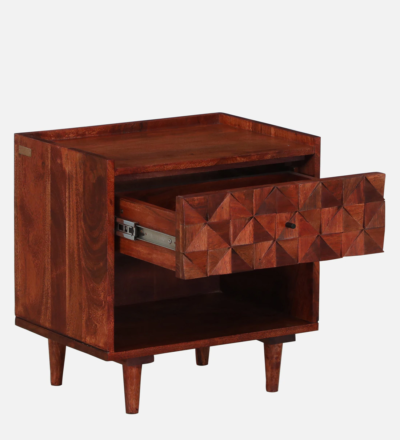 Vasel Sheesham Wood Bedside With Drawer By Sarve Furniture - Image 6