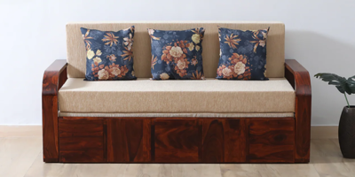 Sofa Bed with Comfortable Backrest and Built-In Drawer for Extra Storage - Image 2