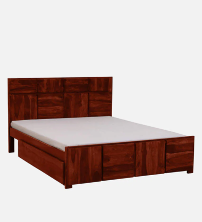 King Platform Wooden Bed with Drawer Storage and Decor Headboard Storage - Image 4