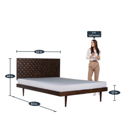 Relaxed Look Wooden Bed Sarve’s No Storage Model By Sarve Furniture - Image 3