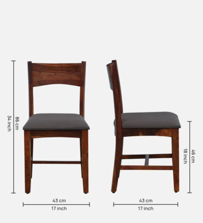 Classic Wooden Dining Set with Wide Tabletop and Four Ergonomic Chairs - Image 4