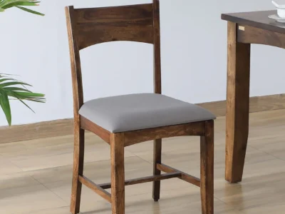 Wooden Accent Chair with Decorative Arms and Elegant Upholstery Detailing