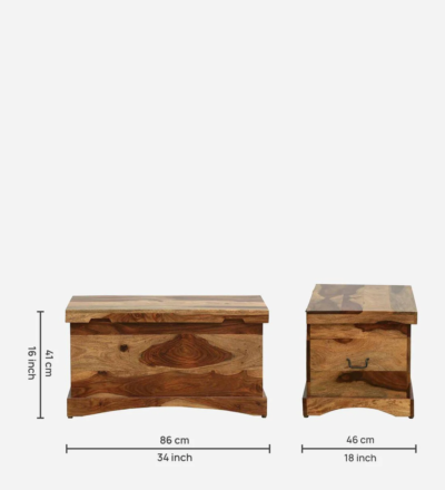 Coffee Table in Living Room Furniture Sheesham Wood Trunk By Sarve Furniture - Image 3