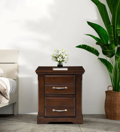 Voston Bedside Tables with Matching Dressers – Elegant Sheesham Wood Bedroom Furniture by Sarve Furniture