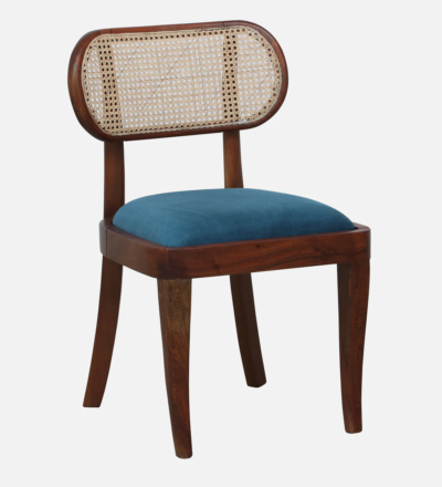 Solid Wood Dining Chair with Cushion and Natural Polish for Home (Set Of 2) - Image 4