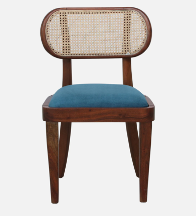 Solid Wood Dining Chair with Cushion and Natural Polish for Home (Set Of 2) - Image 7