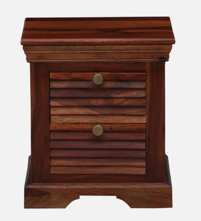 Varleson Sheesham Wood Bedside Table With Drawers By Sarve Furniture - Image 4