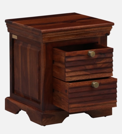 Varleson Sheesham Wood Bedside Table With Drawers By Sarve Furniture - Image 5