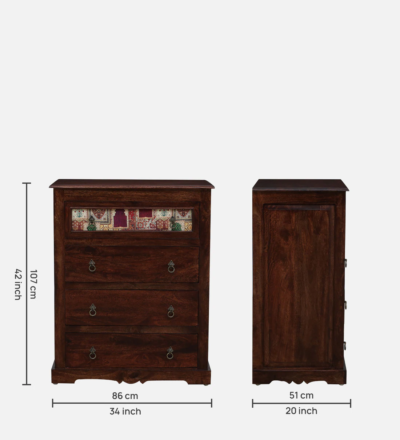 Skinthesis Chest of Drawers with Carved Legs and Wide Drawer Storage Sections - Image 3