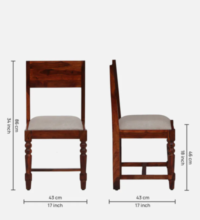 Designer Dining Set with Cushioned Seats and Premium Wood Finish Look - Image 3
