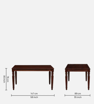 Designer Dining Set with Cushioned Seats and Premium Wood Finish Look - Image 4