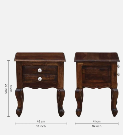 Riviera Wooden Bedside Table By Sarve Furniture - Image 3