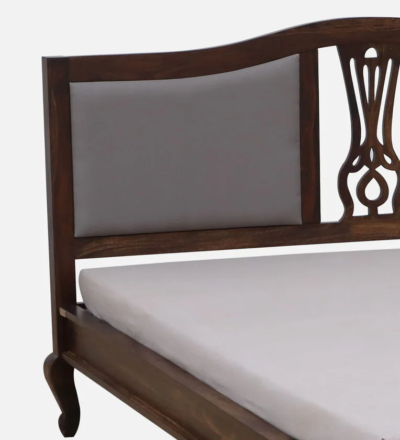 Natural Sheesham Wood Bed Without Storage by Sarve Furniture - Image 9