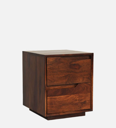 Functional Wooden Bedside Table with Polished Wood Surface and Storage Drawer Option - Image 4