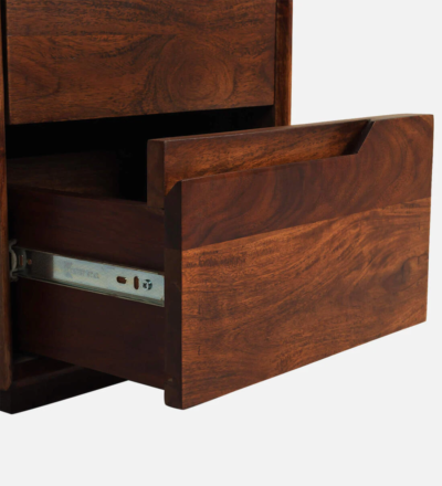 Functional Wooden Bedside Table with Polished Wood Surface and Storage Drawer Option - Image 10