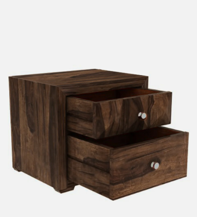 Modern Sheesham Bedside Table with Soft-Close Drawers and Sleek Look - Image 4