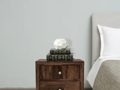 Modern Sheesham Bedside Table with Soft-Close Drawers and Sleek Look