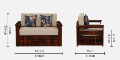 Classic Sofa Cum Bed with Premium Cushions and Pull-Out Bed Frame - Image 3