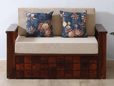 Classic sofa cum bed with pull-out bed frame and premium cushions