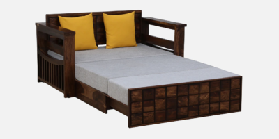 Elegant Sofa Cum Bed with Tufted Backrest and Ample Hidden Storage - Image 7