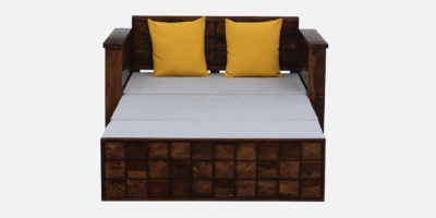 Elegant Sofa Cum Bed with Tufted Backrest and Ample Hidden Storage - Image 9