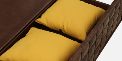 Elegant Sofa Cum Bed with Tufted Backrest and Ample Hidden Storage - Image 14