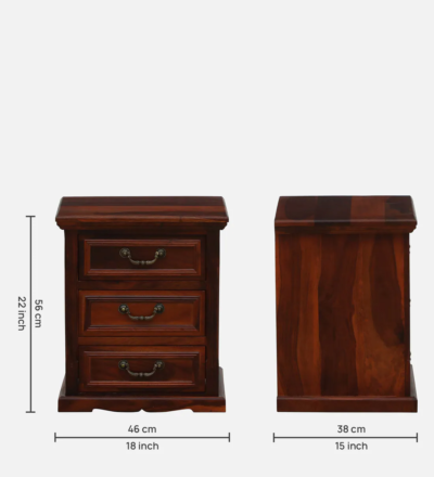 Modern Sheesham Wood Bedside Table By Sarve Furniture - Image 4