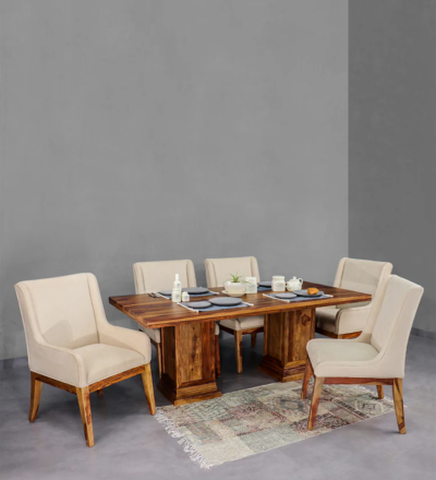 Modern Dining Set Home with Storage Drawer Table and Cushioned Chair Seats - Image 2