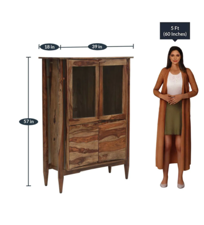 Minimalist Sheesham Wood Bookshelf with Clean Lines and Strong Build - Image 3