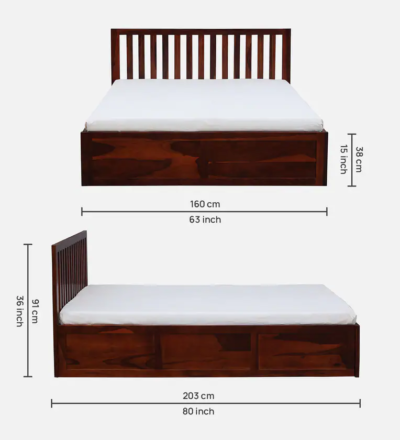 Rustic Charm Sleep Bed With Box Storage Online Furniture Store By Sarve Furniture - Image 3