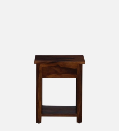 Functional Bedside Table with Open Storage Shelf and Single Pull Drawer - Image 5