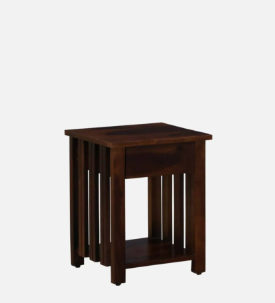Functional Bedside Table with Open Storage Shelf and Single Pull Drawer - Image 6