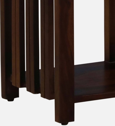 Functional Bedside Table with Open Storage Shelf and Single Pull Drawer - Image 8