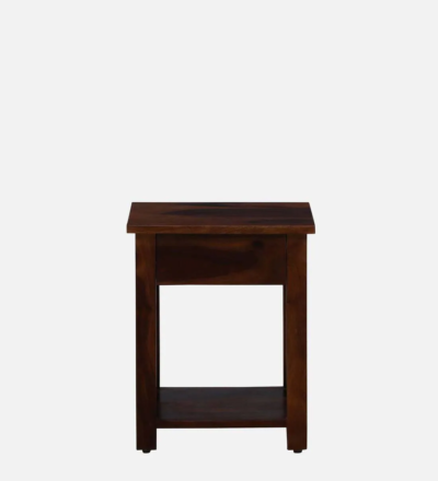 Functional Bedside Table with Open Storage Shelf and Single Pull Drawer - Image 7